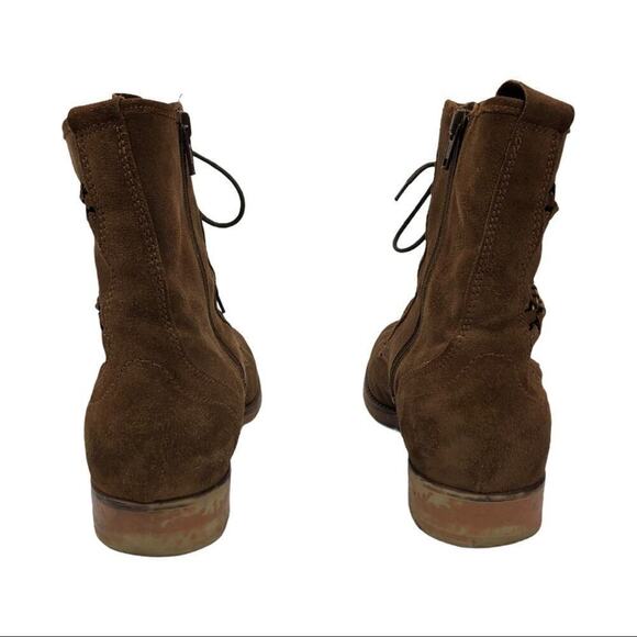 Lavorazione Artigianale Leather Ankle Combat Boots - Picture 6 of 14